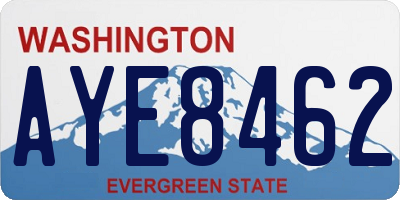 WA license plate AYE8462