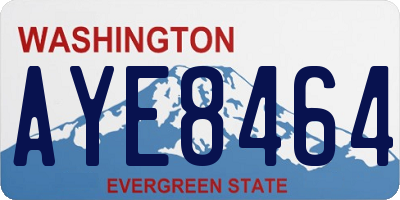 WA license plate AYE8464