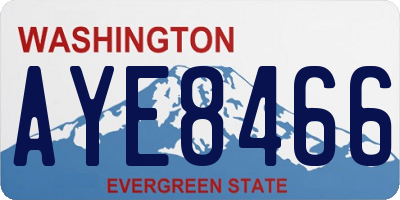WA license plate AYE8466