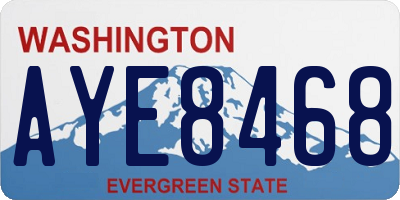 WA license plate AYE8468