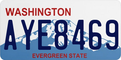 WA license plate AYE8469