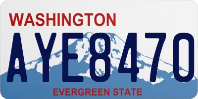 WA license plate AYE8470