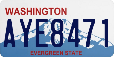 WA license plate AYE8471