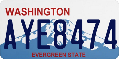 WA license plate AYE8474