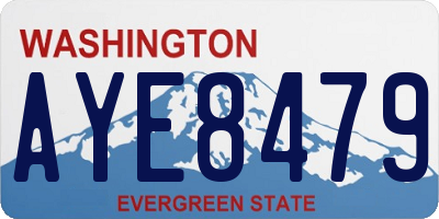 WA license plate AYE8479