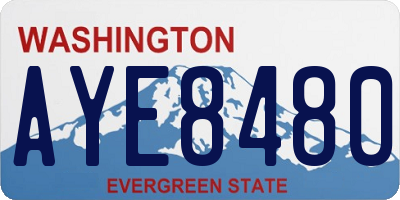 WA license plate AYE8480