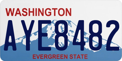 WA license plate AYE8482