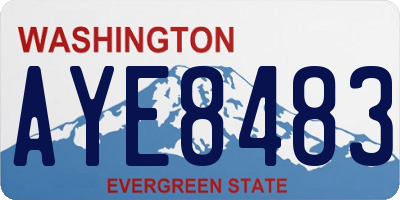 WA license plate AYE8483