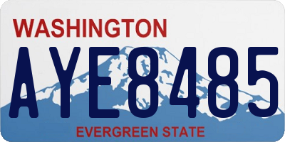 WA license plate AYE8485