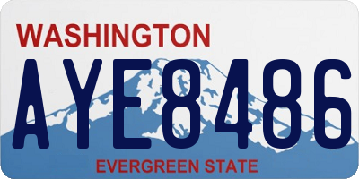 WA license plate AYE8486
