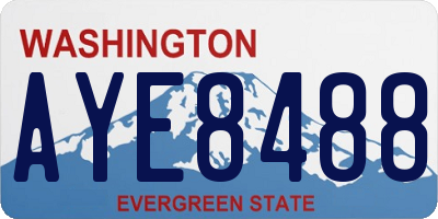 WA license plate AYE8488
