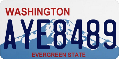 WA license plate AYE8489