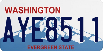 WA license plate AYE8511