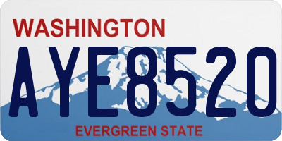 WA license plate AYE8520