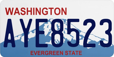 WA license plate AYE8523