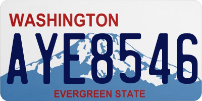 WA license plate AYE8546