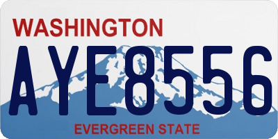 WA license plate AYE8556