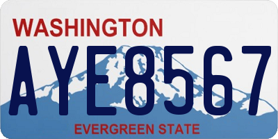 WA license plate AYE8567