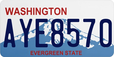 WA license plate AYE8570