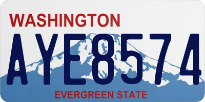 WA license plate AYE8574