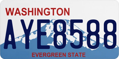 WA license plate AYE8588