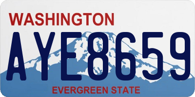 WA license plate AYE8659