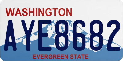 WA license plate AYE8682