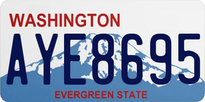 WA license plate AYE8695