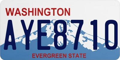 WA license plate AYE8710