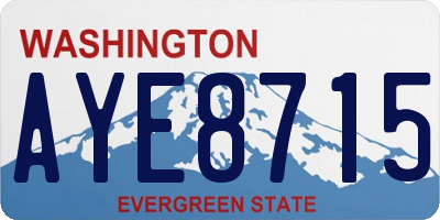 WA license plate AYE8715