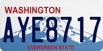 WA license plate AYE8717