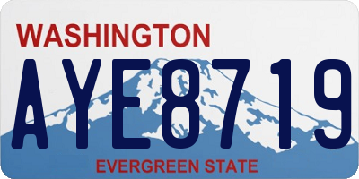 WA license plate AYE8719