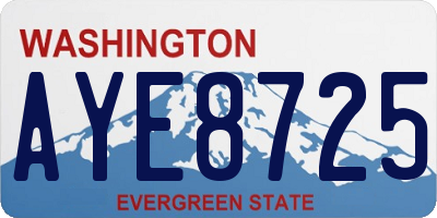 WA license plate AYE8725