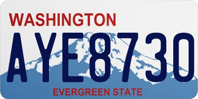 WA license plate AYE8730