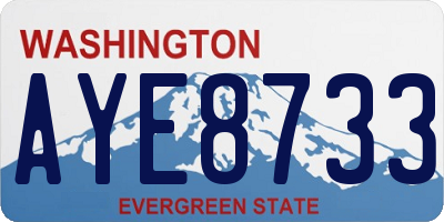 WA license plate AYE8733