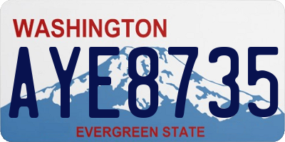 WA license plate AYE8735