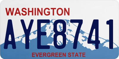 WA license plate AYE8741