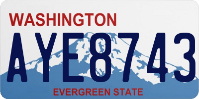 WA license plate AYE8743