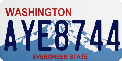 WA license plate AYE8744