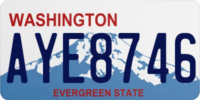 WA license plate AYE8746