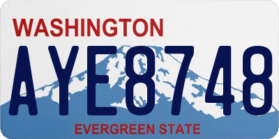 WA license plate AYE8748