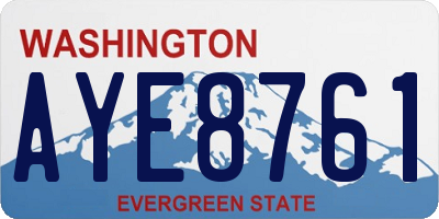 WA license plate AYE8761