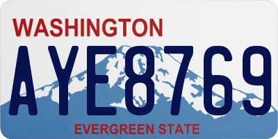 WA license plate AYE8769
