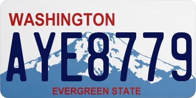 WA license plate AYE8779