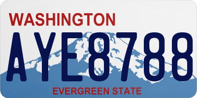 WA license plate AYE8788