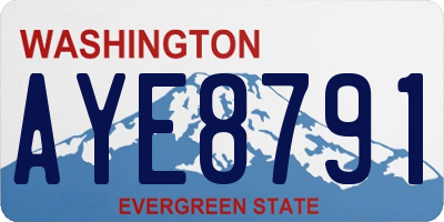 WA license plate AYE8791
