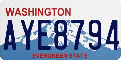 WA license plate AYE8794