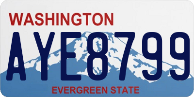 WA license plate AYE8799