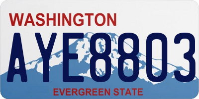 WA license plate AYE8803