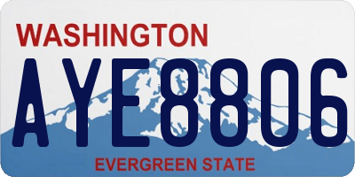 WA license plate AYE8806